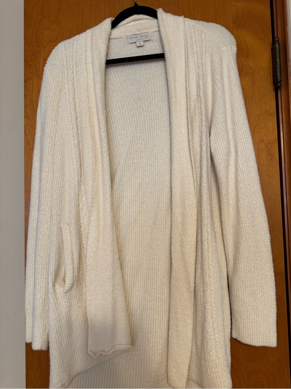 Barefoot Dreams Open-Front Cardigan Sweater - Ivory/Cream